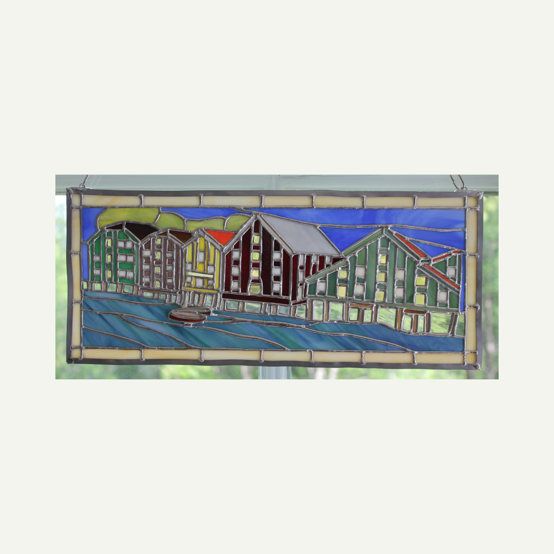 front - hanging in a window