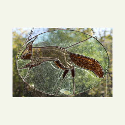 front - hanging in a window