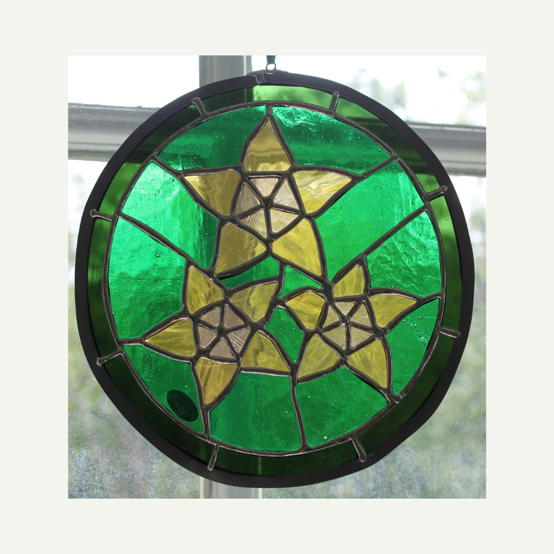 front - hanging in a window