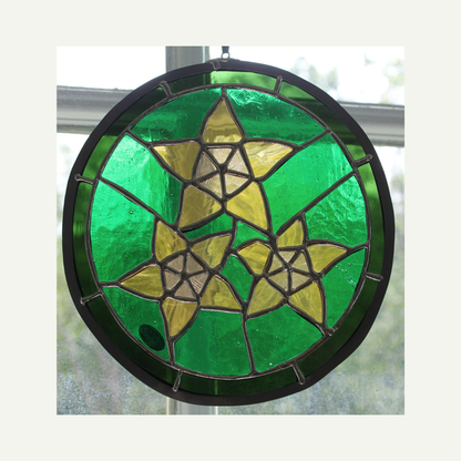 front - hanging in a window