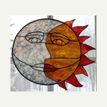 front. hanging in a window