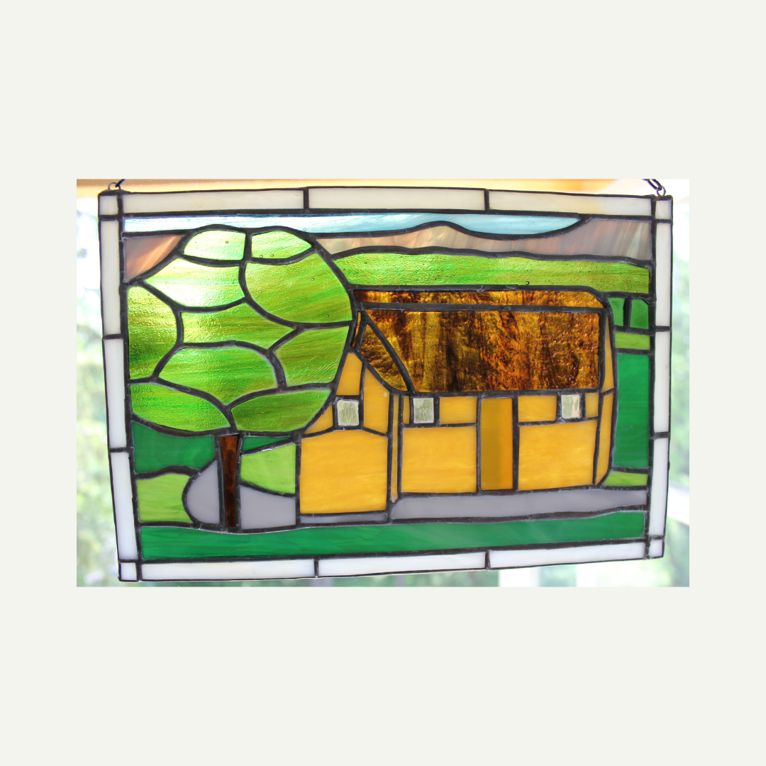 front - hanging in a window