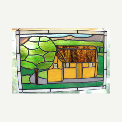 front - hanging in a window