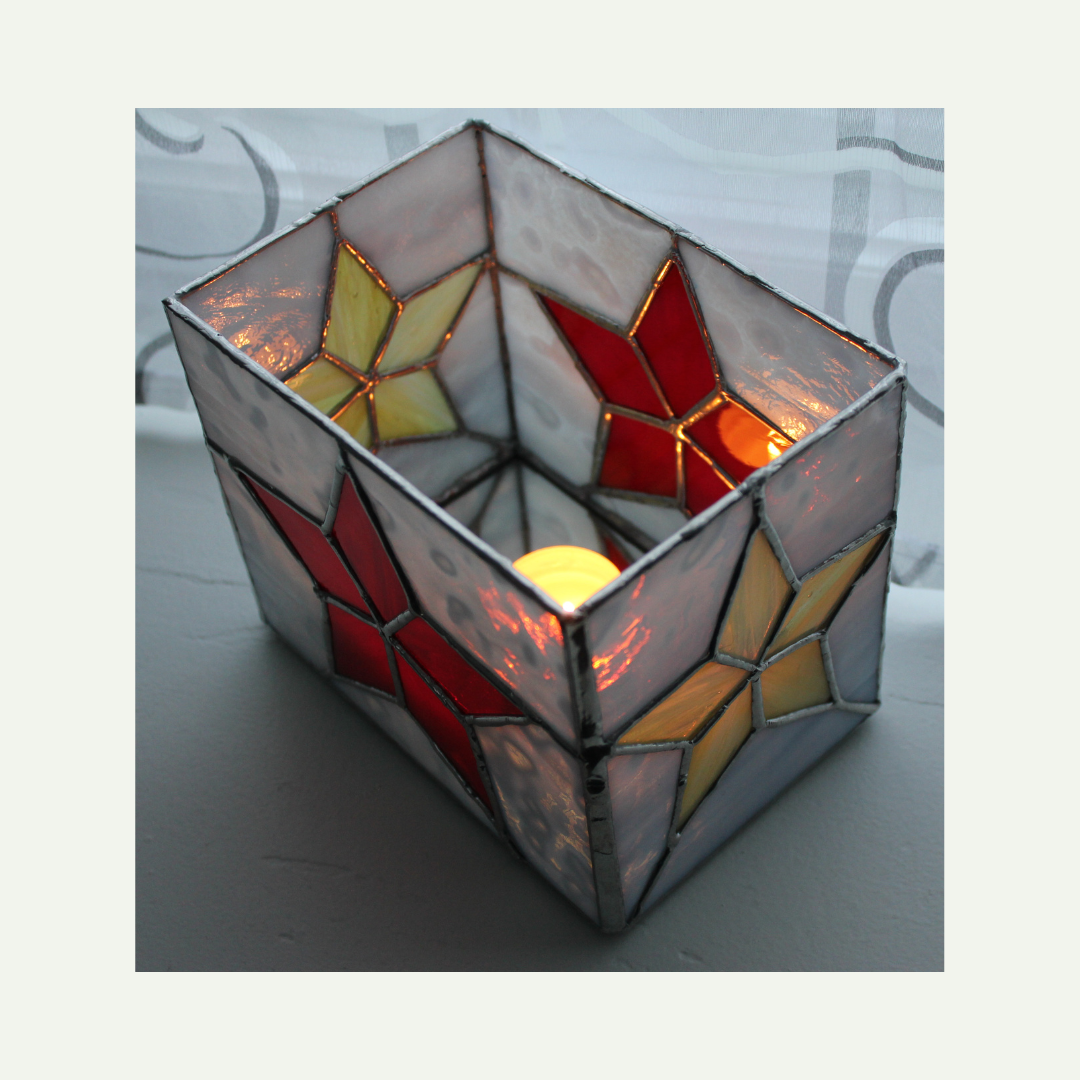 with atea light in the lantern