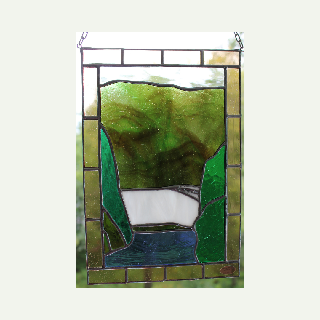 front - hanging in a window