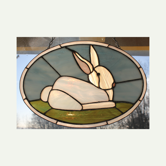 front - hanging in a window